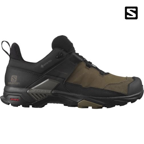 Salomon X Ultra 4 Kozene GTX Turisticke Topanky Panske Čierne Olivovo Zelená | SK 9ITZPH